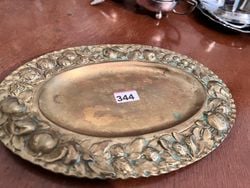 BANDEJA OVAL EN BRONCE