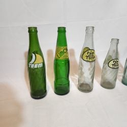 Lote de 5 botellas de refresco antiguas