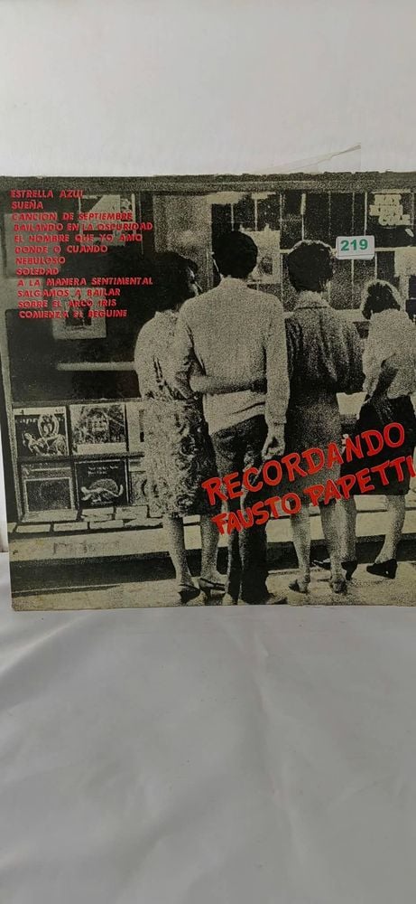Disco de Vinilo Fausto Papetti "Recordando"