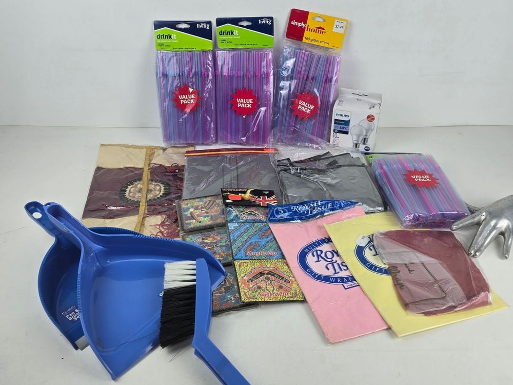 Lote Surtido: Artículos de Bazar, Limpieza y Regalería
