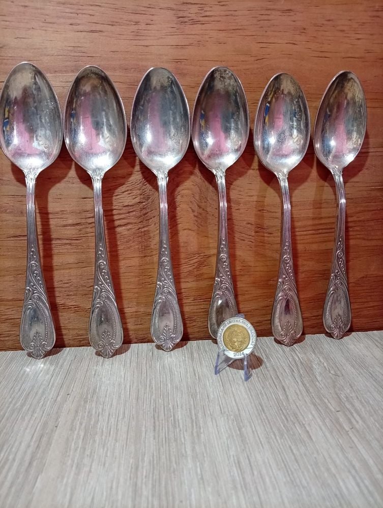 Juego de 6 Cucharas Antiguas Selladas 800