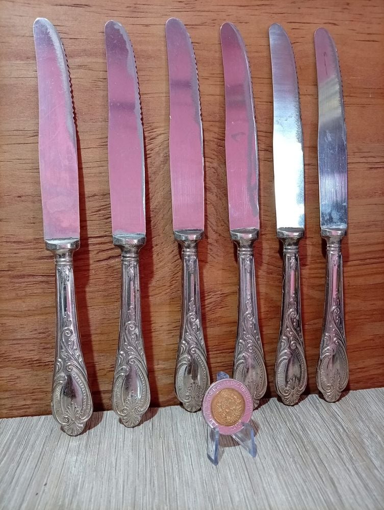 Juego de 6 Cuchillos con Grabado 800
