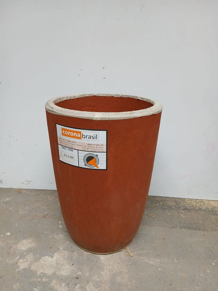 Crisol Corona Brasil C75 CCA 250, 60cm Alto x 42cm Diámetro