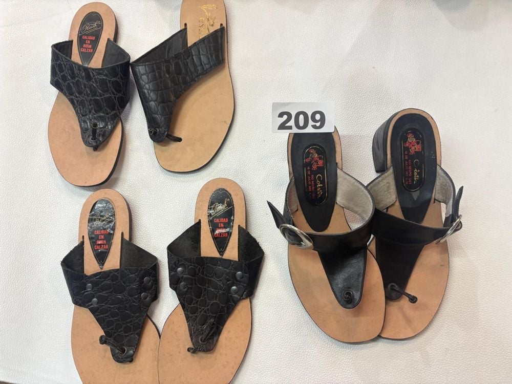 Pares Sandalias Dama Cuero Artesanales Talle 36