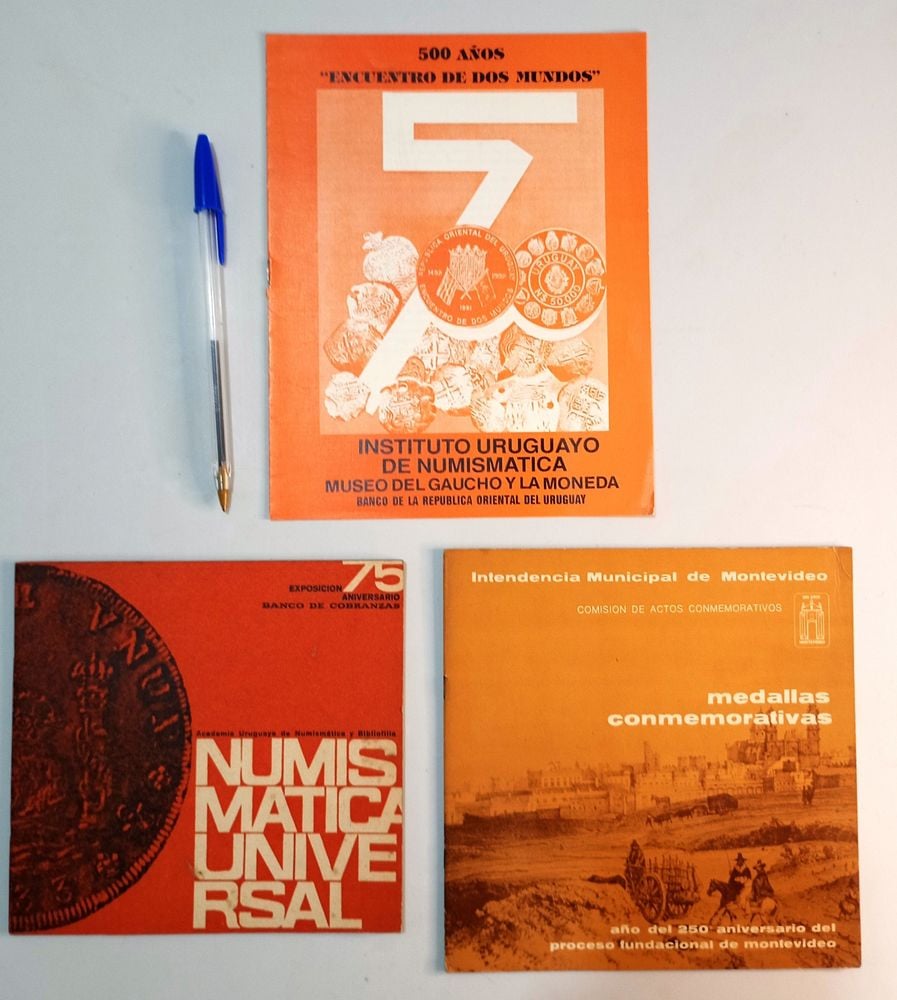 Publicaciones Numismáticas Uruguay: Encuentro de Dos Mundos, Numismática Universal, Medallas Conmemorativas