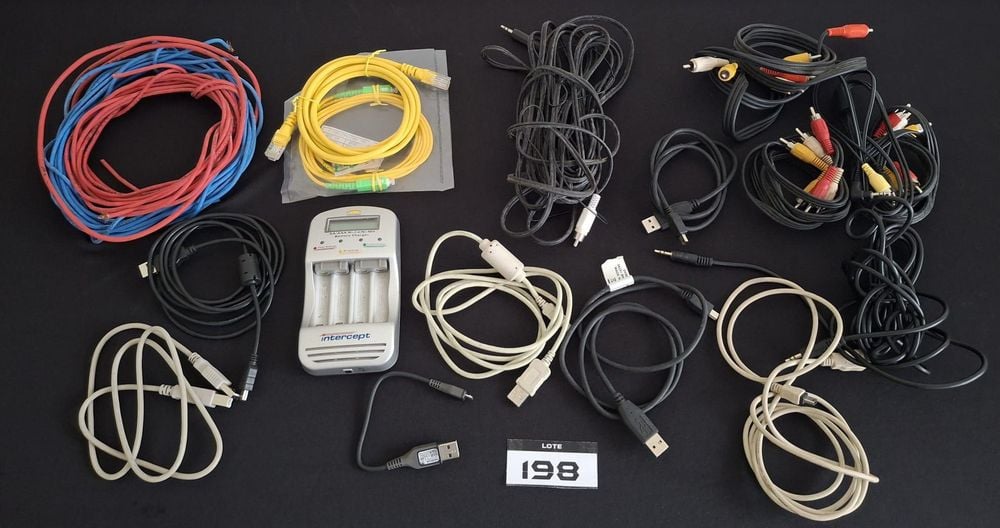 Lote de Cables de Conexión, Audio/Video, Red y Cargador de Pilas Intercept