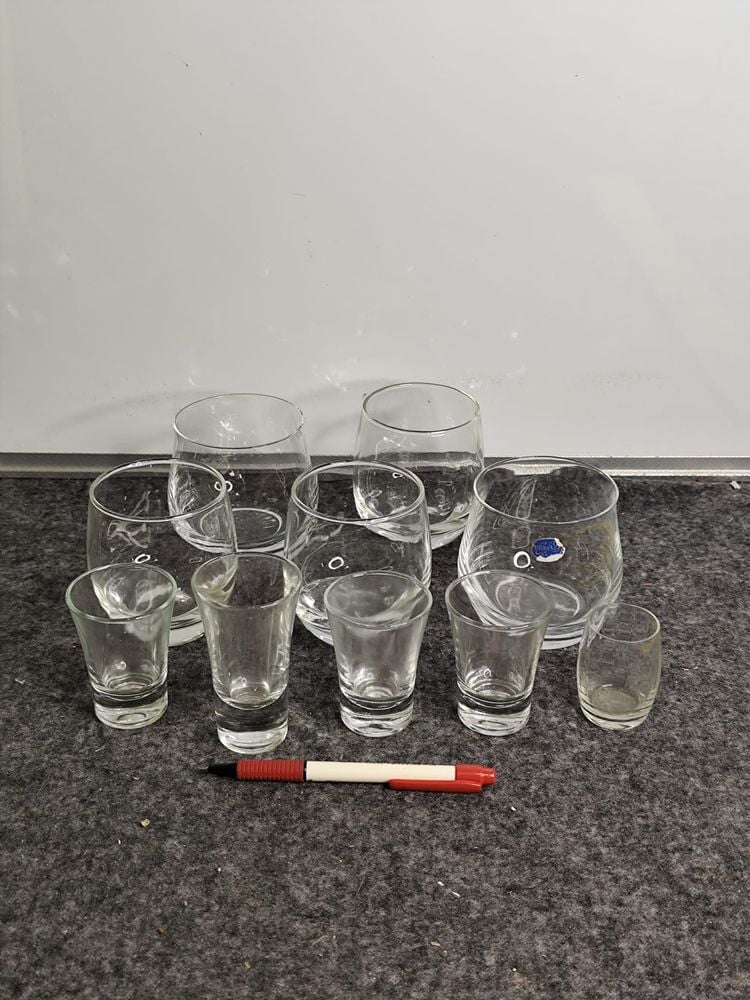 Set de Vasos y Shots de Cristal Transparente