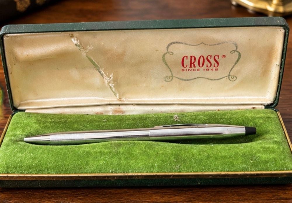 Lapicera Cross Classic Century Vintage Lustrous Chrome con Estuche