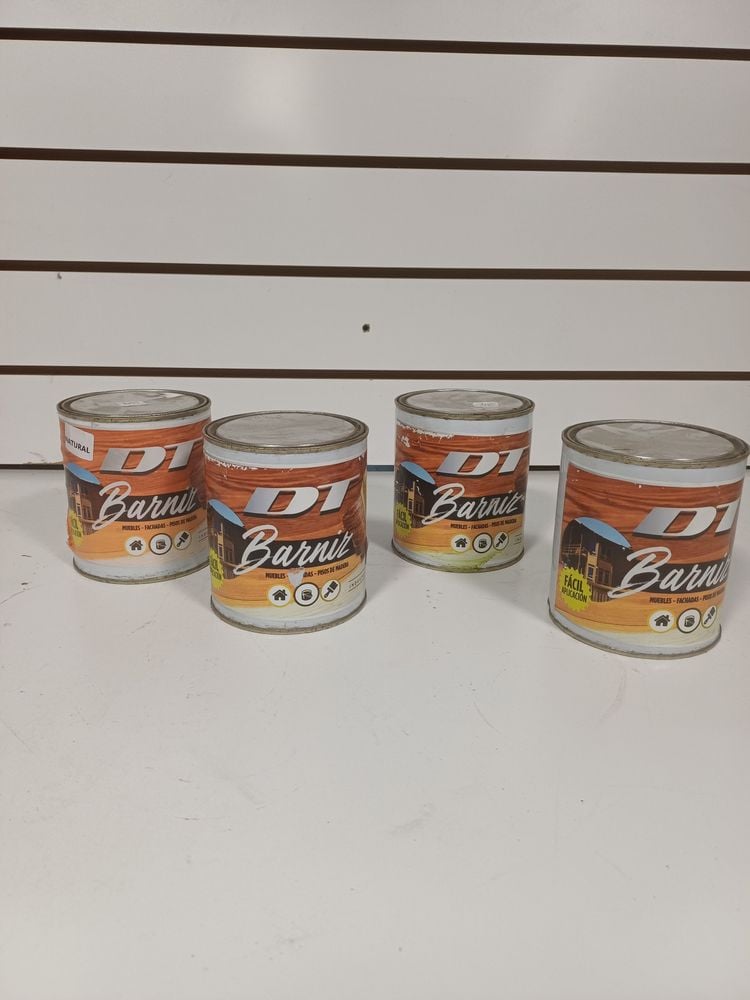 4 Latas de Barniz DT Barniz Natural 1 Litro