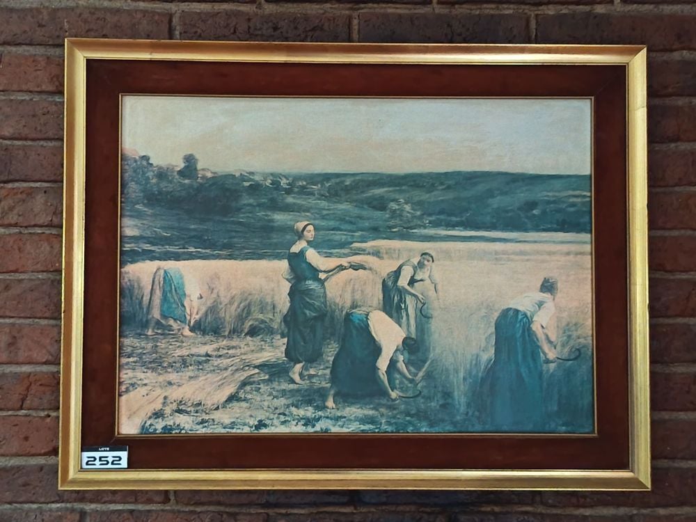 Lámina Enmarcada "La Metitura" de Léon-Augustin Lhermitte - 85x64 cm