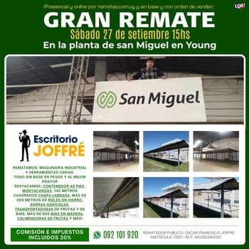 Primer lote del remate de Escritorio Joffré