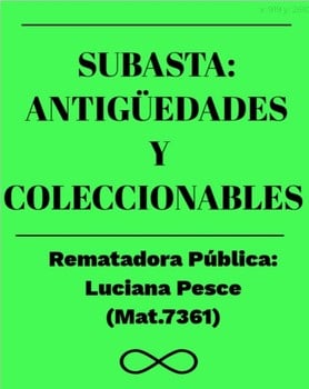 Primer lote del remate de Luciana Pesce