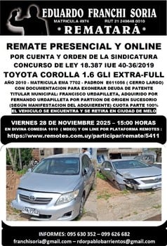 Primer lote del remate de Eduardo Franchi Soria