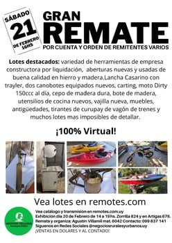 Primer lote del remate de Agustin Villamil